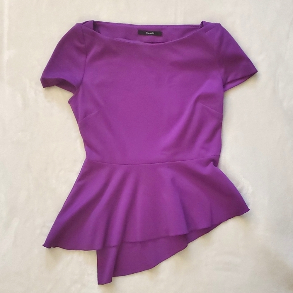 Tahari Purple Top XS
